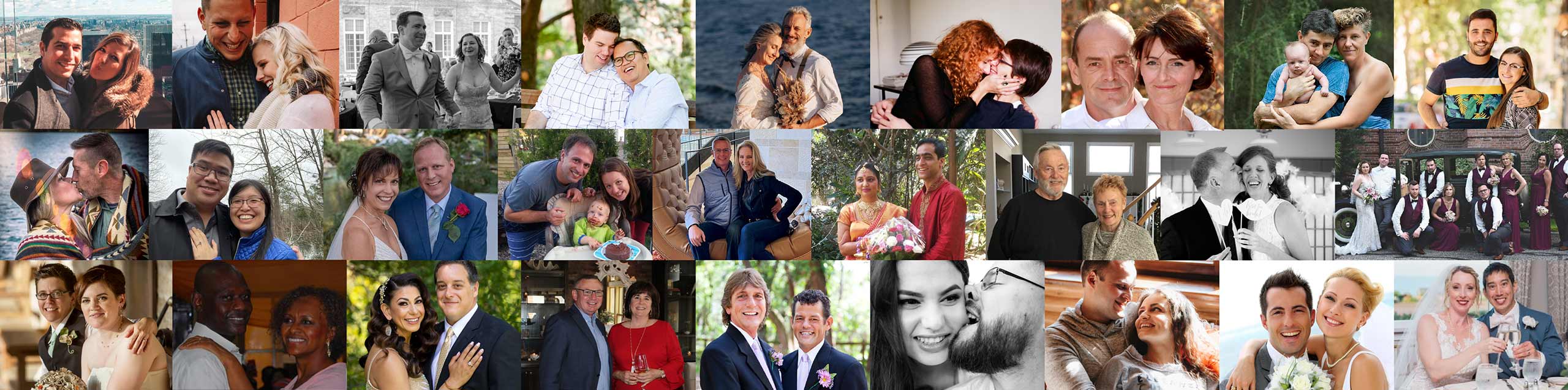 Here is a collage of happy clients who were successful at creating love on purpose.